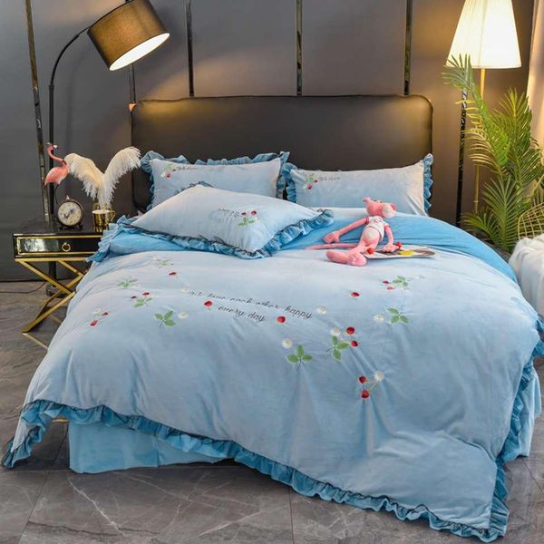 

classics stripe bedding sets europe and america 4 pieces bed cover designer luxury bed sheet suit comforter cover sets 11