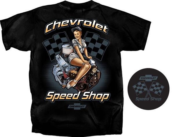 2020 summer cool tee shirt chevrolet speed shop pin-up girl t-shirt~black~race flags small block engine funny t-shirt, White;black
2020 summer cool tee shirt chevrolet speed shop pin-up girl t-shirt~black~race flags small block engine funny t-shirt, White;black