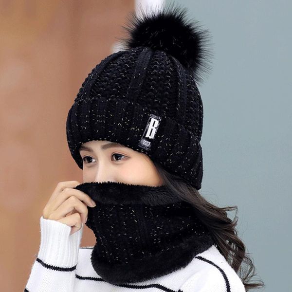 girl warm big fur ball knitted beanies ski hats thick warm scarf hat set female knit bonnet beanie caps scarf outdoor riding set, Blue;gray
girl warm big fur ball knitted beanies ski hats thick warm scarf hat set female knit bonnet beanie caps scarf outdoor riding set, Blue;gray