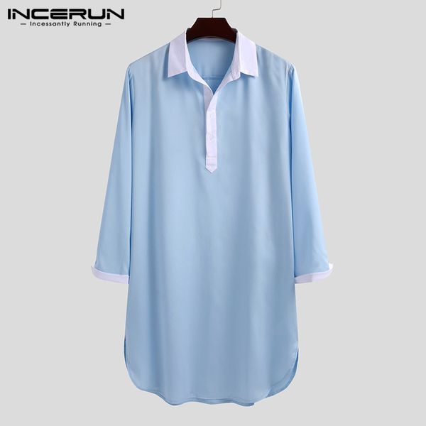 fashion patchwork muslim kaftan robes loose buttons cozy arabic dubai clothing incerun s-5xl mens long sleeve lapel jubba thobe, Red
fashion patchwork muslim kaftan robes loose buttons cozy arabic dubai clothing incerun s-5xl mens long sleeve lapel jubba thobe, Red