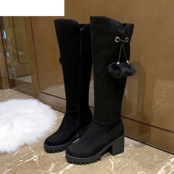 2020 winter women's boots fashionable zipper high boots round toe high heel fringed suede square-heel knee-length women's boots, Black
2020 winter women's boots fashionable zipper high boots round toe high heel fringed suede square-heel knee-length women's boots, Black