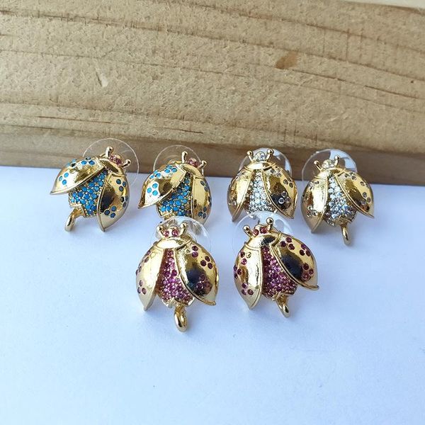 1/6 pairs insects shape stud earrings post with loop hanger cz micro paved for diy women jewelry earring findings er1034, Golden;silver
1/6 pairs insects shape stud earrings post with loop hanger cz micro paved for diy women jewelry earring findings er1034, Golden;silver