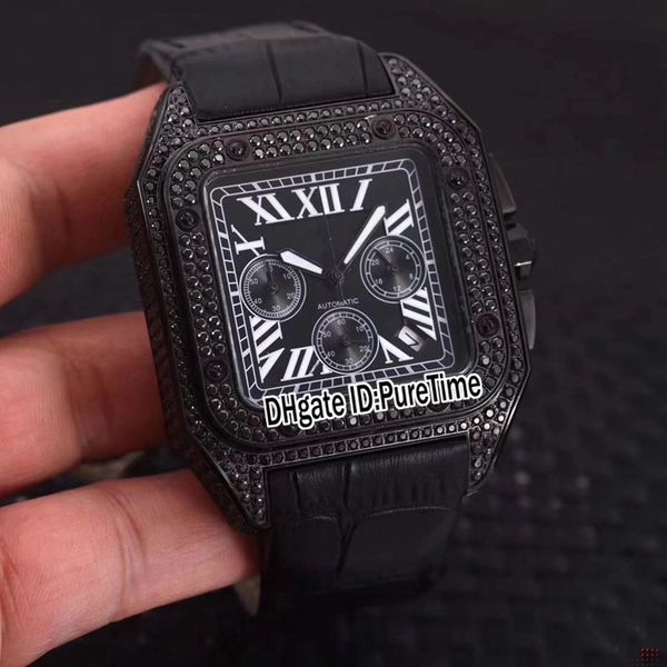 new w20131 pvd black steel diamond case black dial big roma mark miyota quartz chronograph mens watch black leather watches carb353a1, Slivery;brown
new w20131 pvd black steel diamond case black dial big roma mark miyota quartz chronograph mens watch black leather watches carb353a1, Slivery;brown