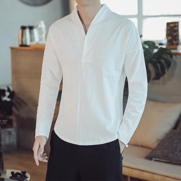 men's casual shirts mrgoldenbowl store autumn men oversize long sleeve solid mens chinese style cotton linen clothes male 2021 v-neck s, White;black
men's casual shirts mrgoldenbowl store autumn men oversize long sleeve solid mens chinese style cotton linen clothes male 2021 v-neck s, White;black
