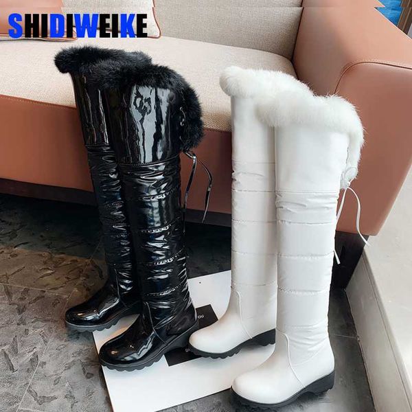 women winter shoes wedges over knee boots ladies leisure shoes female casual waterproof lace up thigh snow boots ab747, Black
women winter shoes wedges over knee boots ladies leisure shoes female casual waterproof lace up thigh snow boots ab747, Black