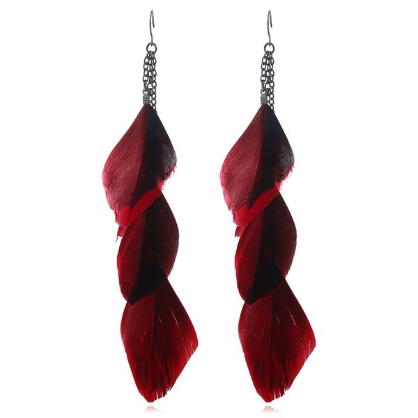junerain fashion tassel dangle long earrings for women natural red feather tassel pendant hyperbole jewelry weddings earrings sale, Golden
junerain fashion tassel dangle long earrings for women natural red feather tassel pendant hyperbole jewelry weddings earrings sale, Golden