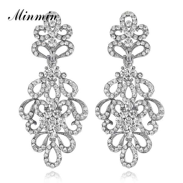 dangle & chandelier minmin luxury crystal bridal drop earrings for women floral gold color wedding fashion jewelry 2021 eh177, Silver
dangle & chandelier minmin luxury crystal bridal drop earrings for women floral gold color wedding fashion jewelry 2021 eh177, Silver