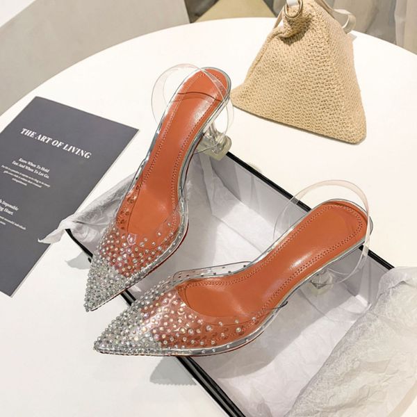 summer new women's rhinestone clear block crystal high heels fashion dress pumps party wedding office stage size34-42, Black
summer new women's rhinestone clear block crystal high heels fashion dress pumps party wedding office stage size34-42, Black