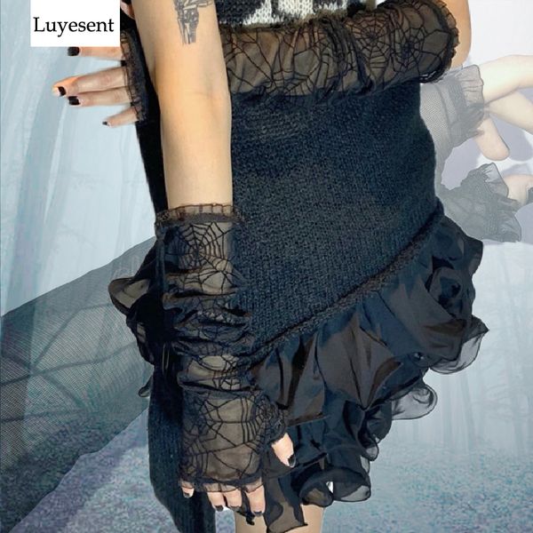 punk black gothic women mesh transparent glove fingerless cuff cobweb lace mitten 2020 cool halloween rock party hip-hop gloves, Blue;gray
punk black gothic women mesh transparent glove fingerless cuff cobweb lace mitten 2020 cool halloween rock party hip-hop gloves, Blue;gray