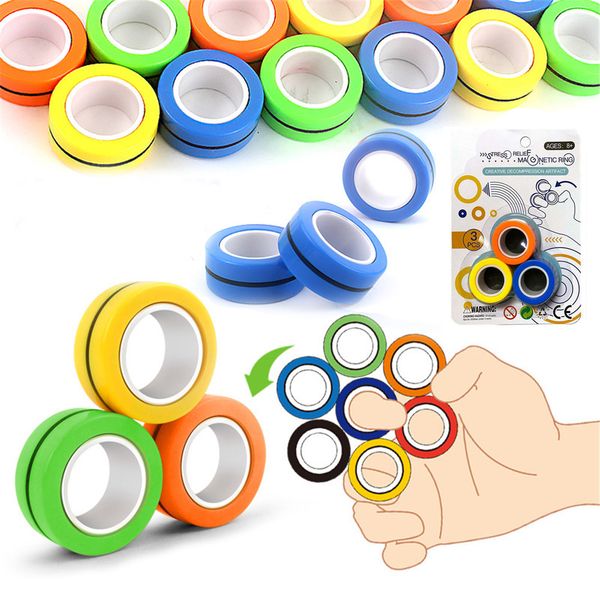 stress relief magnetic ring decompression finger toys anti-stress spinner for adults kids christmas gifts 3pcs/set
stress relief magnetic ring decompression finger toys anti-stress spinner for adults kids christmas gifts 3pcs/set