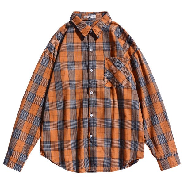 korean style men plaid shirts 2020 autumn new tide loose long sleeve mens shirt casual couple clothes oversized shirt koszula, White;black
korean style men plaid shirts 2020 autumn new tide loose long sleeve mens shirt casual couple clothes oversized shirt koszula, White;black