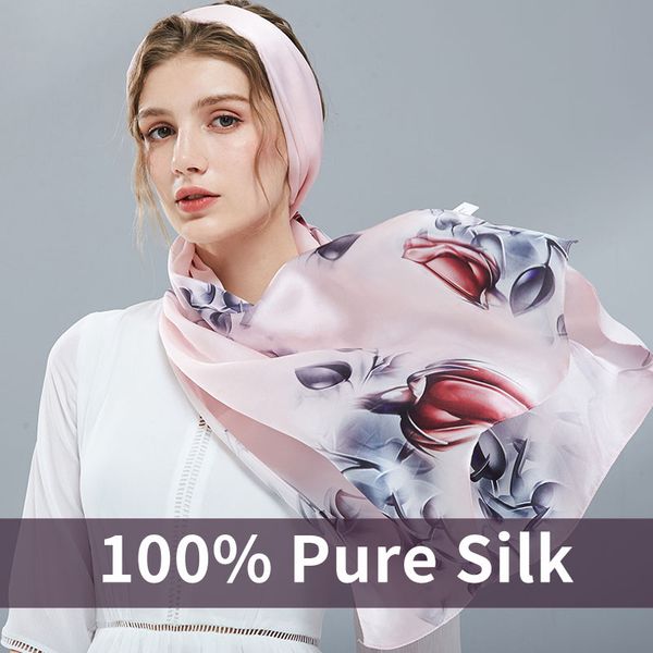 100% pure silk scarf women 2020 silk shawls and wraps for women's floral print natural real hijabs, Blue;gray
100% pure silk scarf women 2020 silk shawls and wraps for women's floral print natural real hijabs, Blue;gray