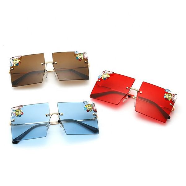 fly 2020 big frame square female fashion sun glasses frameless women oversized diamond sunglasses, White;black
fly 2020 big frame square female fashion sun glasses frameless women oversized diamond sunglasses, White;black