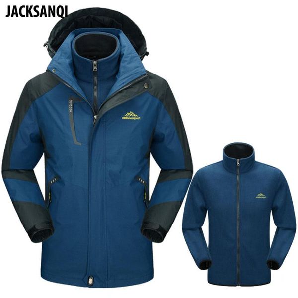 jacksanqi men's winter thick 2 pieces softshell jackets male outdoor inside fleece jacket waterproof thermal climbing coat ra289, Blue;black
jacksanqi men's winter thick 2 pieces softshell jackets male outdoor inside fleece jacket waterproof thermal climbing coat ra289, Blue;black