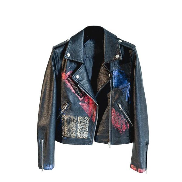 fashion graffiti printing leather jacket long sleeve jacket 2019 women outerwear female spring autumn coat women casual pu jackets w210, Black
fashion graffiti printing leather jacket long sleeve jacket 2019 women outerwear female spring autumn coat women casual pu jackets w210, Black