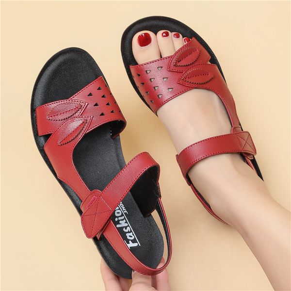 fashion summer shoes women's leather slip on soft bottom wedge slippers female non-slip casual beach shoes mother sandals, Black
fashion summer shoes women's leather slip on soft bottom wedge slippers female non-slip casual beach shoes mother sandals, Black