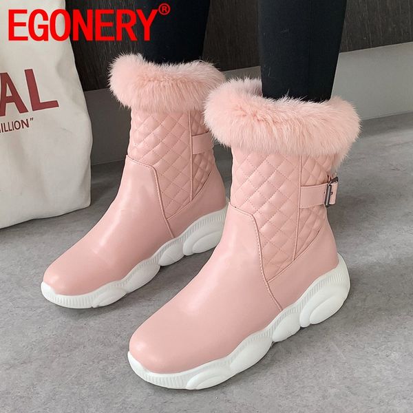 egonery cute snow boots warm fur boots flat platform women's shoes pink white black buckle ankle drop shipping
egonery cute snow boots warm fur boots flat platform women's shoes pink white black buckle ankle drop shipping