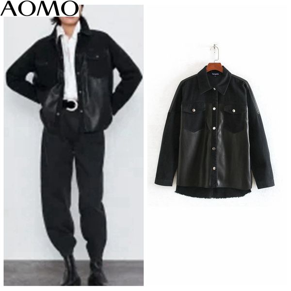 aomo 2020 fashion women fashion black faux leather patchwork oversized jackets tassels 2020 boy friend style coat ce134a
aomo 2020 fashion women fashion black faux leather patchwork oversized jackets tassels 2020 boy friend style coat ce134a