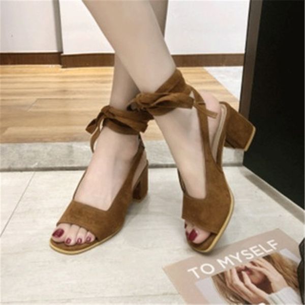 lace-up sandals women's outer wear shoes women's 2020 tide shoes summer fish mouth thick heel korean fairy style high heel, Black
lace-up sandals women's outer wear shoes women's 2020 tide shoes summer fish mouth thick heel korean fairy style high heel, Black