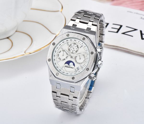 23 all subdials work mens watches stainless steel quartz ap wristwatches satch luxury watch, Black
23 all subdials work mens watches stainless steel quartz ap wristwatches satch luxury watch, Black