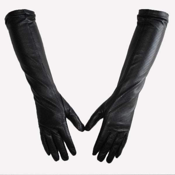 new women long leather gloves mesh style over elbow silk lining spring and autumn imported sheepskin gloves, Blue;gray
new women long leather gloves mesh style over elbow silk lining spring and autumn imported sheepskin gloves, Blue;gray