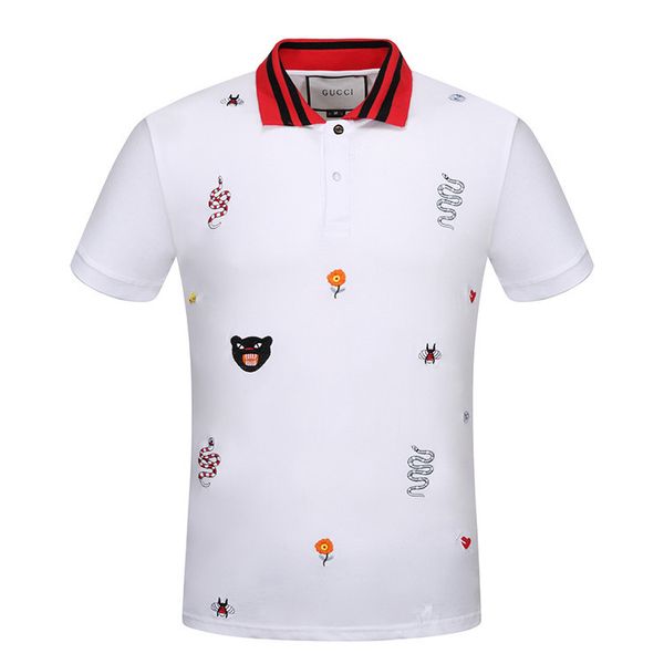 spring luxury italy tee t-shirt designer polo shirts high street embroidery garter snakes little bee printing clothing mens polo shirt, White;black
spring luxury italy tee t-shirt designer polo shirts high street embroidery garter snakes little bee printing clothing mens polo shirt, White;black