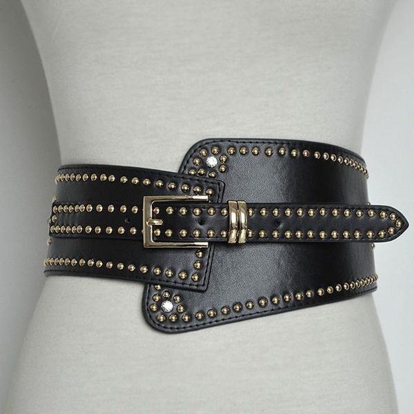 brand design buckle wide waist bands cool girls gothic back punk fashion rivet elascti women belts 2020 new (92*12cm, Black;brown
brand design buckle wide waist bands cool girls gothic back punk fashion rivet elascti women belts 2020 new (92*12cm, Black;brown