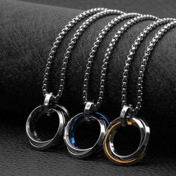 2020 hip-hop trendy men's three-ring titanium steel ring pendant three-ring art pendant ins style male and female hip-hop necklace pendant
2020 hip-hop trendy men's three-ring titanium steel ring pendant three-ring art pendant ins style male and female hip-hop necklace pendant