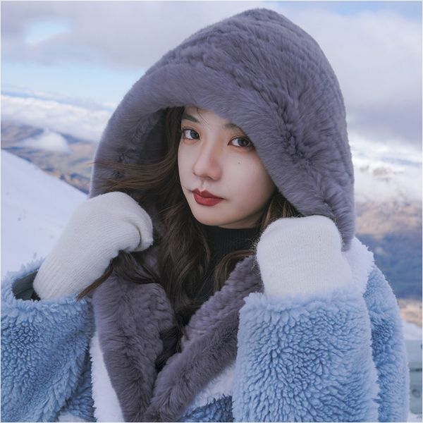 fur hat scarf knitted real rex fur hat hooded scarf winter warm natural with, Blue;gray
fur hat scarf knitted real rex fur hat hooded scarf winter warm natural with, Blue;gray