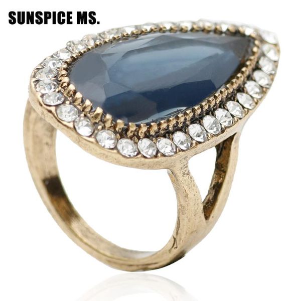 fashion women wedding ring ethnic jewelry turkish bridal water drop resin crystal ring antique gold color vintage bijoux, Golden;silver
fashion women wedding ring ethnic jewelry turkish bridal water drop resin crystal ring antique gold color vintage bijoux, Golden;silver