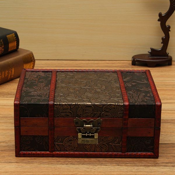 large decorative trinket jewelry lock handmade vintage wooden storage gift box mx200810, Black;white
large decorative trinket jewelry lock handmade vintage wooden storage gift box mx200810, Black;white