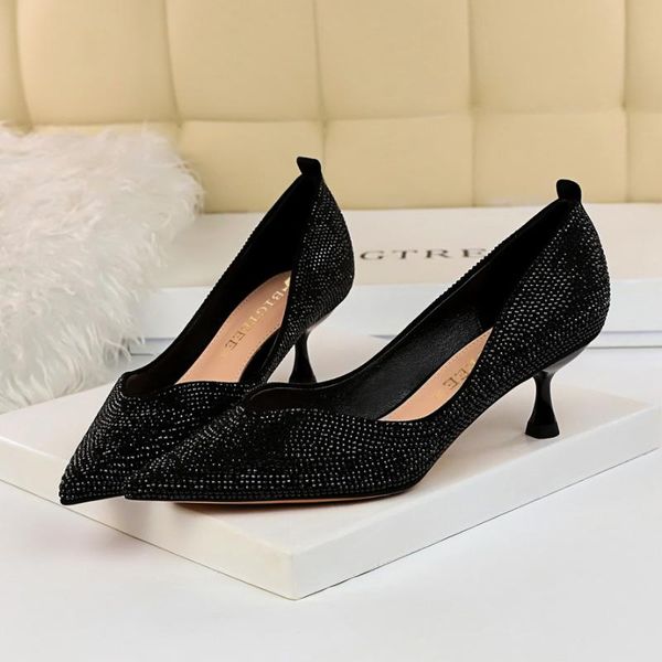 dress shoes korean fashion show slim thin banquet women's high-heeled shallow mouth pointed sparkling rhinestone wild, Black
dress shoes korean fashion show slim thin banquet women's high-heeled shallow mouth pointed sparkling rhinestone wild, Black