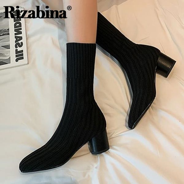 rizabina women stretch half short square toe shoes slip on thick heel solid color shoes female footwear party size 33-40, Black 
rizabina women stretch half short square toe shoes slip on thick heel solid color shoes female footwear party size 33-40, Black