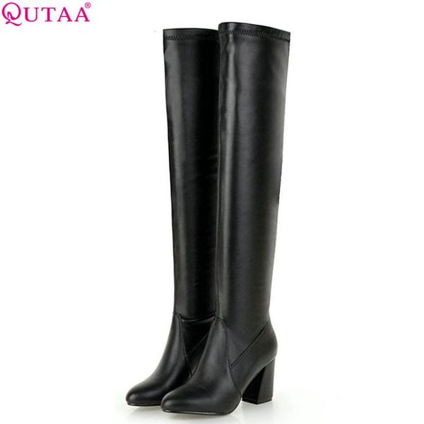 boots qutaa 2021 women over the knee high platform slip on all match square heel motorcycle big size 34-43, Black
boots qutaa 2021 women over the knee high platform slip on all match square heel motorcycle big size 34-43, Black