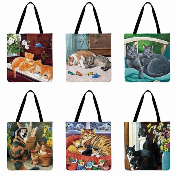 rural art painting cat print tote bag for women casual tote ladies shoulder bag foldable shopping outdoor beach bags
rural art painting cat print tote bag for women casual tote ladies shoulder bag foldable shopping outdoor beach bags