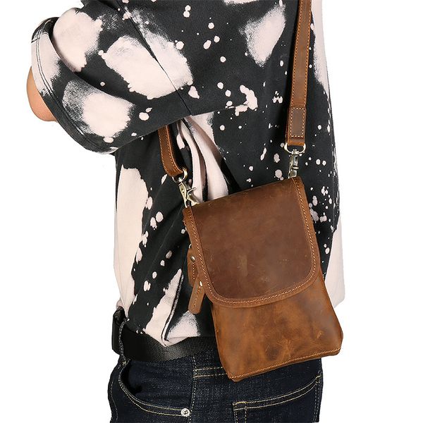 waist leather men's pocket shoulder bag crazy horse leather fanny pack layer vertical retro small bag for men
waist leather men's pocket shoulder bag crazy horse leather fanny pack layer vertical retro small bag for men