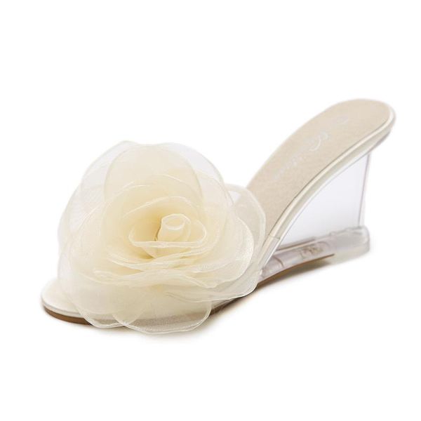 women summer transparent wedges sandals chiffon flower crystal open toe high heels ladies wedding casual party pumps shoes, Black
women summer transparent wedges sandals chiffon flower crystal open toe high heels ladies wedding casual party pumps shoes, Black