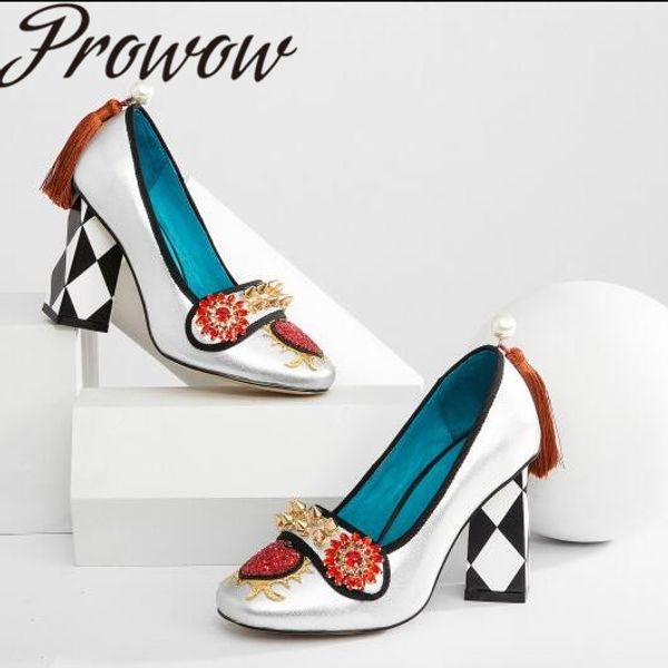 ollymurs new genuine leather heart shaped high heel pumps crystal floral fringe pumps shoes ladies, Black
ollymurs new genuine leather heart shaped high heel pumps crystal floral fringe pumps shoes ladies, Black