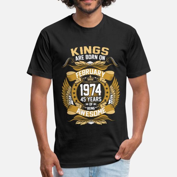 kings are born on february 1974 45 years t shirt men knitted short sleeve round collar formal graphic funny summer cool shirt
kings are born on february 1974 45 years t shirt men knitted short sleeve round collar formal graphic funny summer cool shirt