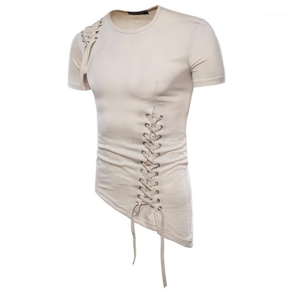 drawstring t shirt casual natural color short sleeve t shirt men s clothing mens t shirt fashion asymmetric hem, White;black
drawstring t shirt casual natural color short sleeve t shirt men s clothing mens t shirt fashion asymmetric hem, White;black