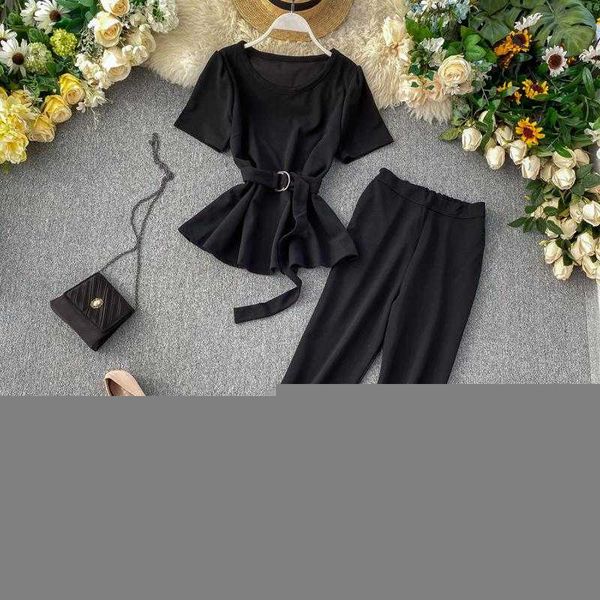fashion solid 2 piece outfits for women short sleeve and trumpet pants suit set 2020 new autumn korean womens office sets, Gray
fashion solid 2 piece outfits for women short sleeve and trumpet pants suit set 2020 new autumn korean womens office sets, Gray