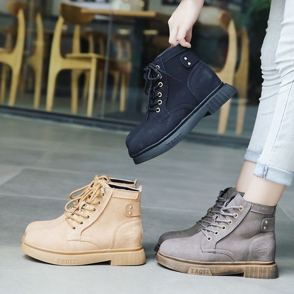 up lace women boots casual shoes woman 2020 new fashion autumn winter boots female thick sole plus size british ankle, Black
up lace women boots casual shoes woman 2020 new fashion autumn winter boots female thick sole plus size british ankle, Black