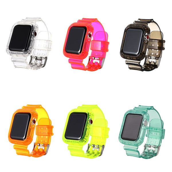 2020 fluorescent color transparent tpu bracelet wristband sport watch band 38 40 42 44 mm for apple watche strap
2020 fluorescent color transparent tpu bracelet wristband sport watch band 38 40 42 44 mm for apple watche strap