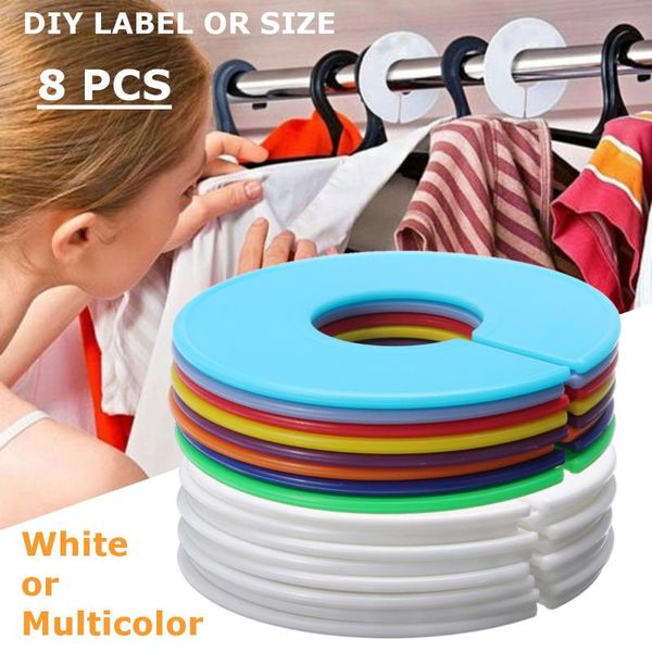 8pcs white/multicolor plastic clothing round rack ring hangers size dividers garment tags size marking ring fits round or square
8pcs white/multicolor plastic clothing round rack ring hangers size dividers garment tags size marking ring fits round or square
