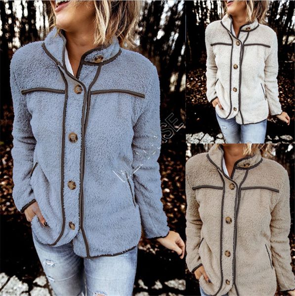 2020 women clothes winter button patchwork jackets fleece stand collar coats casual warm outdoor hoodies sherpa casual windbreaker d82602, White
2020 women clothes winter button patchwork jackets fleece stand collar coats casual warm outdoor hoodies sherpa casual windbreaker d82602, White