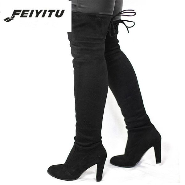 feiyitu women faux suede thigh high boots fashion over the knee boot stretch flock overknee high heels woman shoes black
feiyitu women faux suede thigh high boots fashion over the knee boot stretch flock overknee high heels woman shoes black