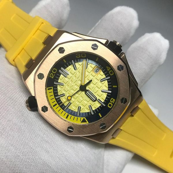 new arrival men black 42mm automatic sweeping watch sapphire glass royal oak rubber strap original bracelet watches, Slivery;brown
new arrival men black 42mm automatic sweeping watch sapphire glass royal oak rubber strap original bracelet watches, Slivery;brown