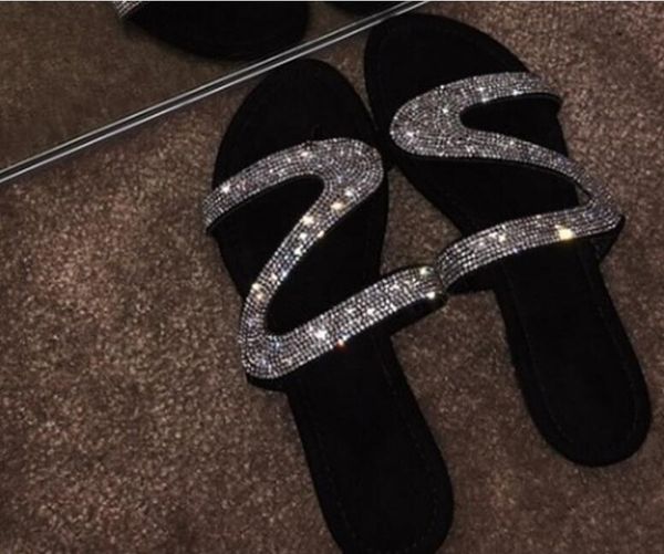 spring summer autumn suede rhinestone women's flat-heeled sandals slippers shiny solid color multi-color optional breathable wear-resis, Black
spring summer autumn suede rhinestone women's flat-heeled sandals slippers shiny solid color multi-color optional breathable wear-resis, Black