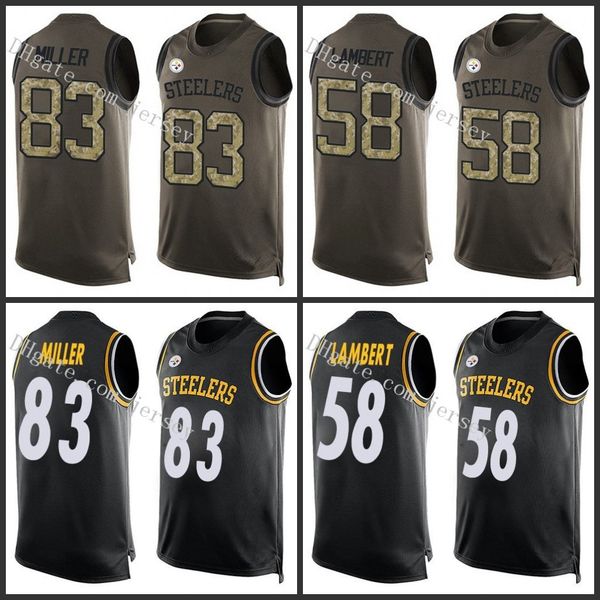 pittsburgh steelers green 83 heath miller 58 jack lambert black green player nfl tank jersey, Black;red
pittsburgh steelers green 83 heath miller 58 jack lambert black green player nfl tank jersey, Black;red