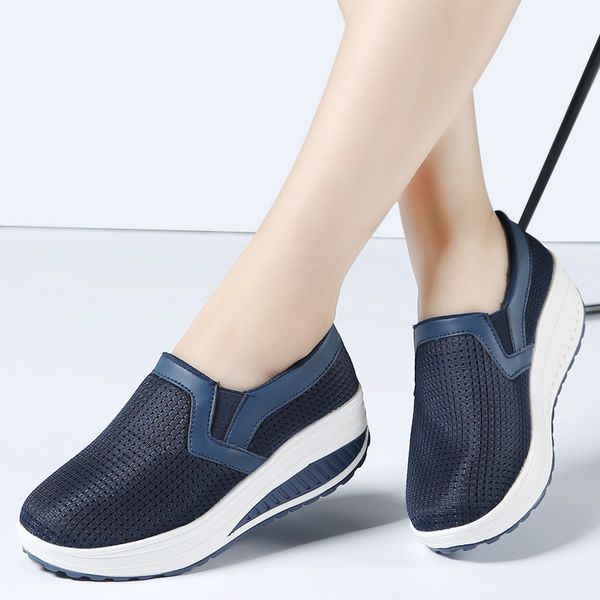 2020 autumn women platform flats casual shoes breathable mesh flats shoes ladies high increasing thick sole heel, Black
2020 autumn women platform flats casual shoes breathable mesh flats shoes ladies high increasing thick sole heel, Black
